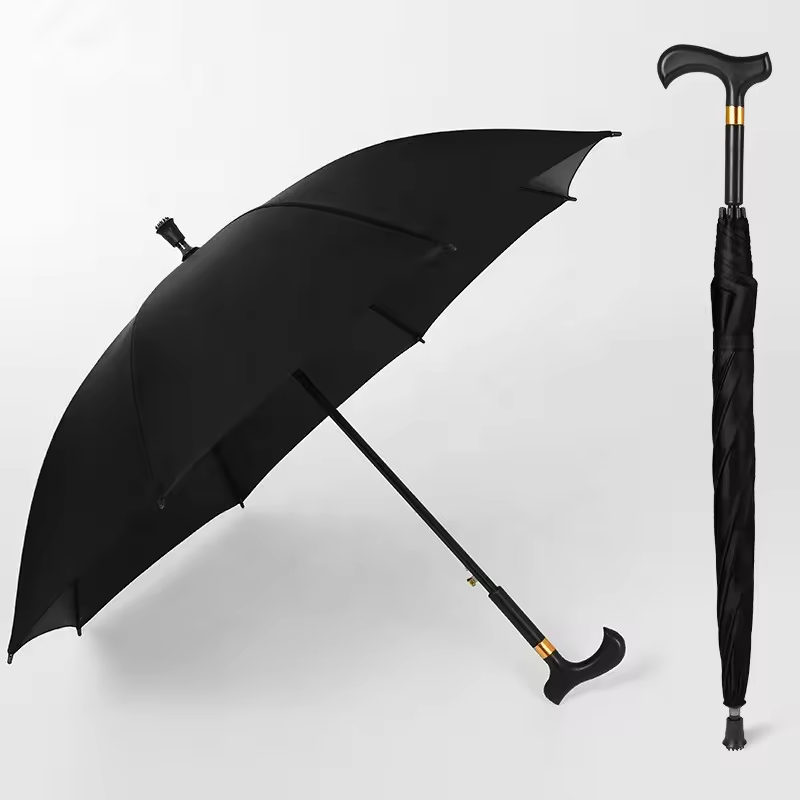 Long Handle Japanese Style Automatic Black Golf Samurai Sword Umbrellas With Shoulder Strap