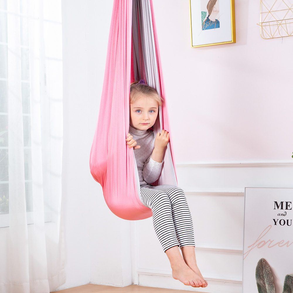 Sensory swing indoor - outdoor swing for kids, sensory swing for kids, Adults | Double-Layer & 360 degree Swivel Swing