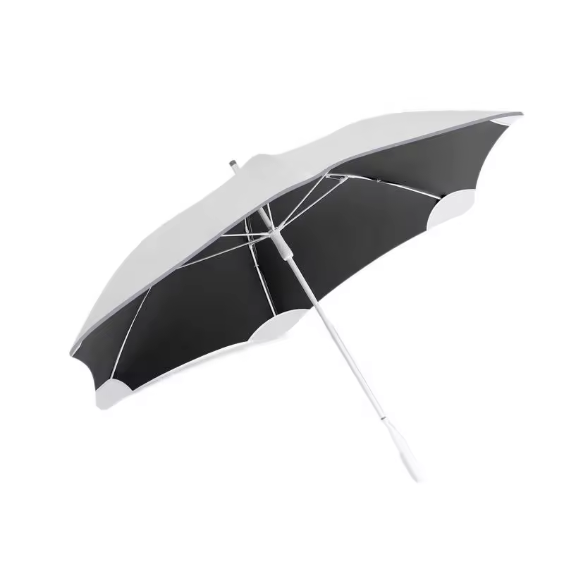 Circular Bead Golf Umbrella Wind Proof Long Handle Straight Reflective Umbrella Sunshade Rain 21 Inch Umbrella