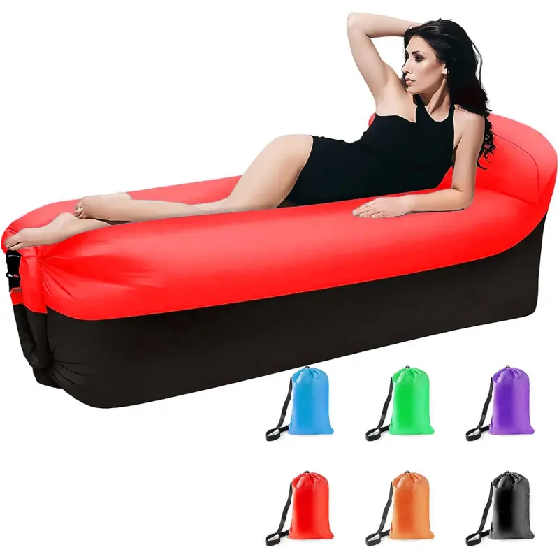 NEW Outdoor HIKING Inflatable Lounger Camping accessories Lazy Bag Air Sofa for Beach Sleeping Bag