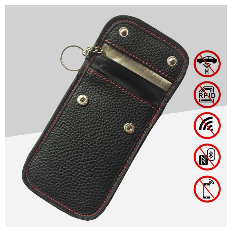 RFID Keychain Shielding Box Car Key Signal Shielding Cover Wifi/Gsm/Lte/Nfc/Rf Shielding Faraday Bag