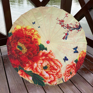 82cm Dance Car Umbrella Shade Ancient Oil Paper Umbrella Women's Rainproof Sunscreen Classic Chinese Style Parasol dance