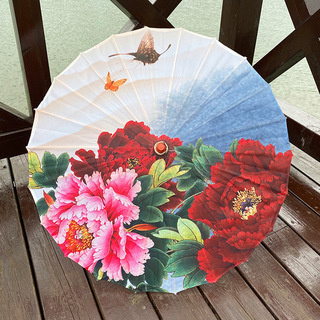 82cm Dance Car Umbrella Shade Ancient Oil Paper Umbrella Women's Rainproof Sunscreen Classic Chinese Style Parasol dance