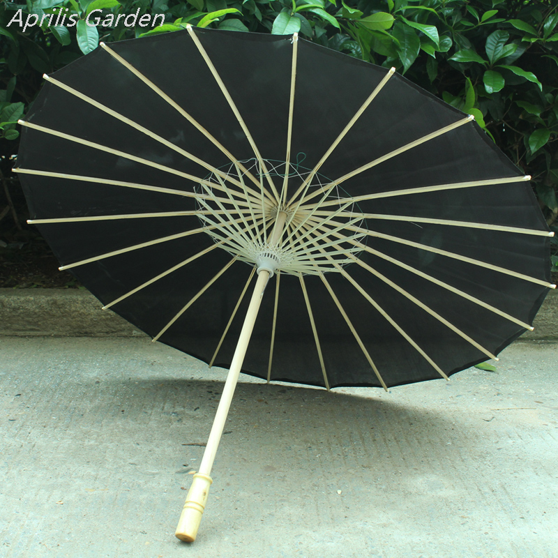 56cm 82cm Black White waterproof beach personal sun Umbrella Dance Umbrella Silk Cloth Paraguas Parasol Golden Chinese Paraplu