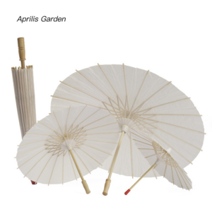 NEW White Bamboo Paper Umbrella DIY Originality Blank Painting Photography Performance China Style Dance Japan Paper Umbrella