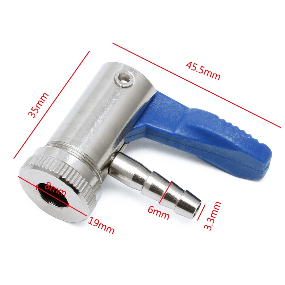 6mm/8mm Thumb-Lock Air Chuck For Motor Vehicles Tyre Inflating Clip-on Quick Connector Tool