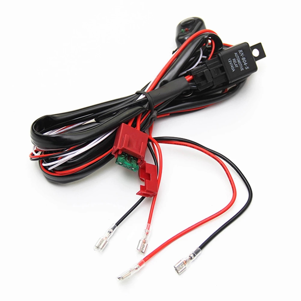 Wiring Harness Kit with Fuse Relay Switch for 2 LED Light Bar Fog Light