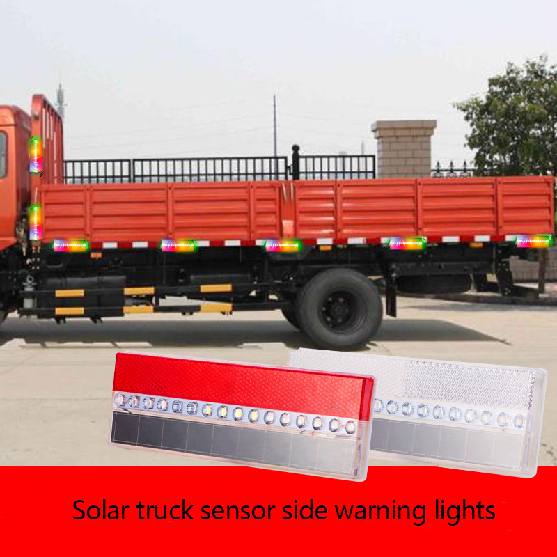 New Solar truck Trailer Smart induction without wiring Side Marker Indicators Lights Emergency Beacon Flashing lamp