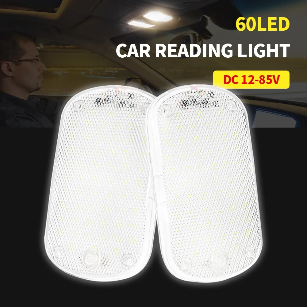 60LED 12V-85V LED Car Vehicle Interior Dome Roof Ceiling Reading Light Lamp Interior Car Roof Light