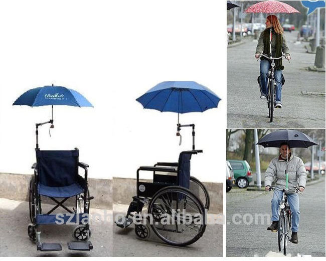 New Stroller Bike Electric Bicycle wheelchair Adjustable Umbrella Handlebar Connector Holder