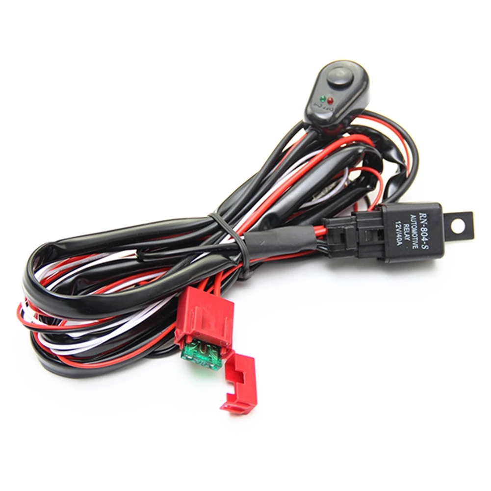 Wiring Harness Kit with Fuse Relay Switch for 2 LED Light Bar Fog Light