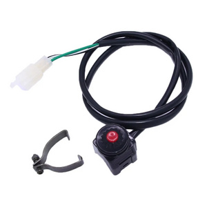 Universal Motorcycle Kill Switch Red Push Button Horn Starter Dirt Bike ATV UTV Dual Sport For 22mm Handlebar Mounted Bars