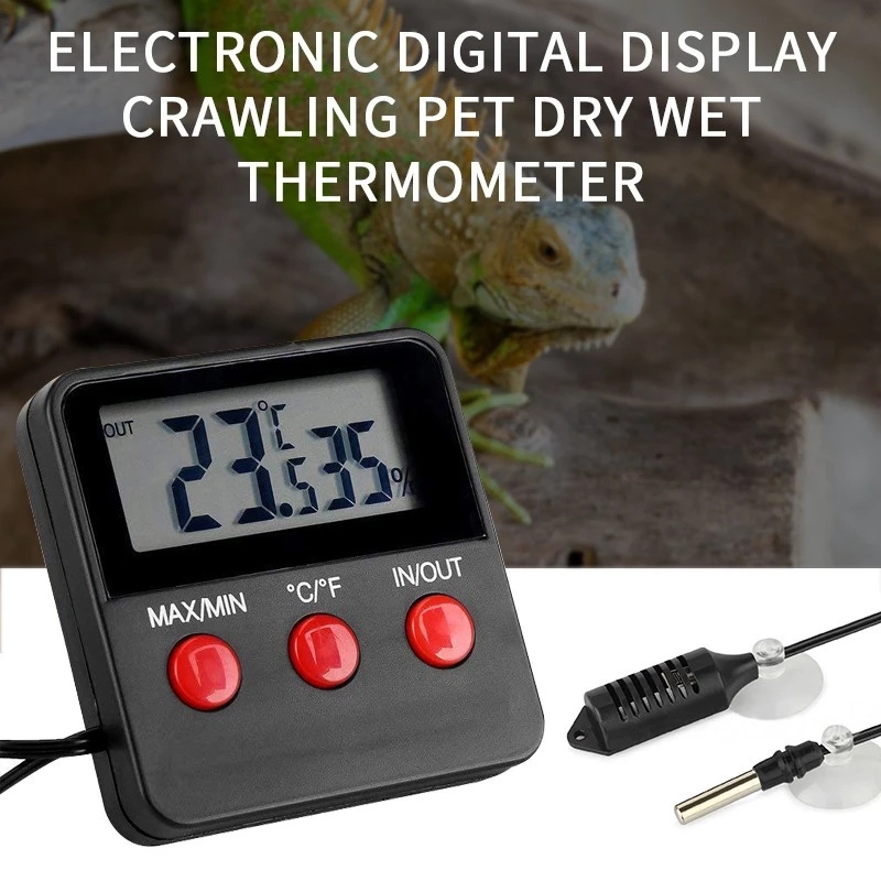 Egg Incubator Reptile Tanks Brooders Electronic Thermometer Hygrometer Digital LCD Display Temp Humidity Monitor Meter