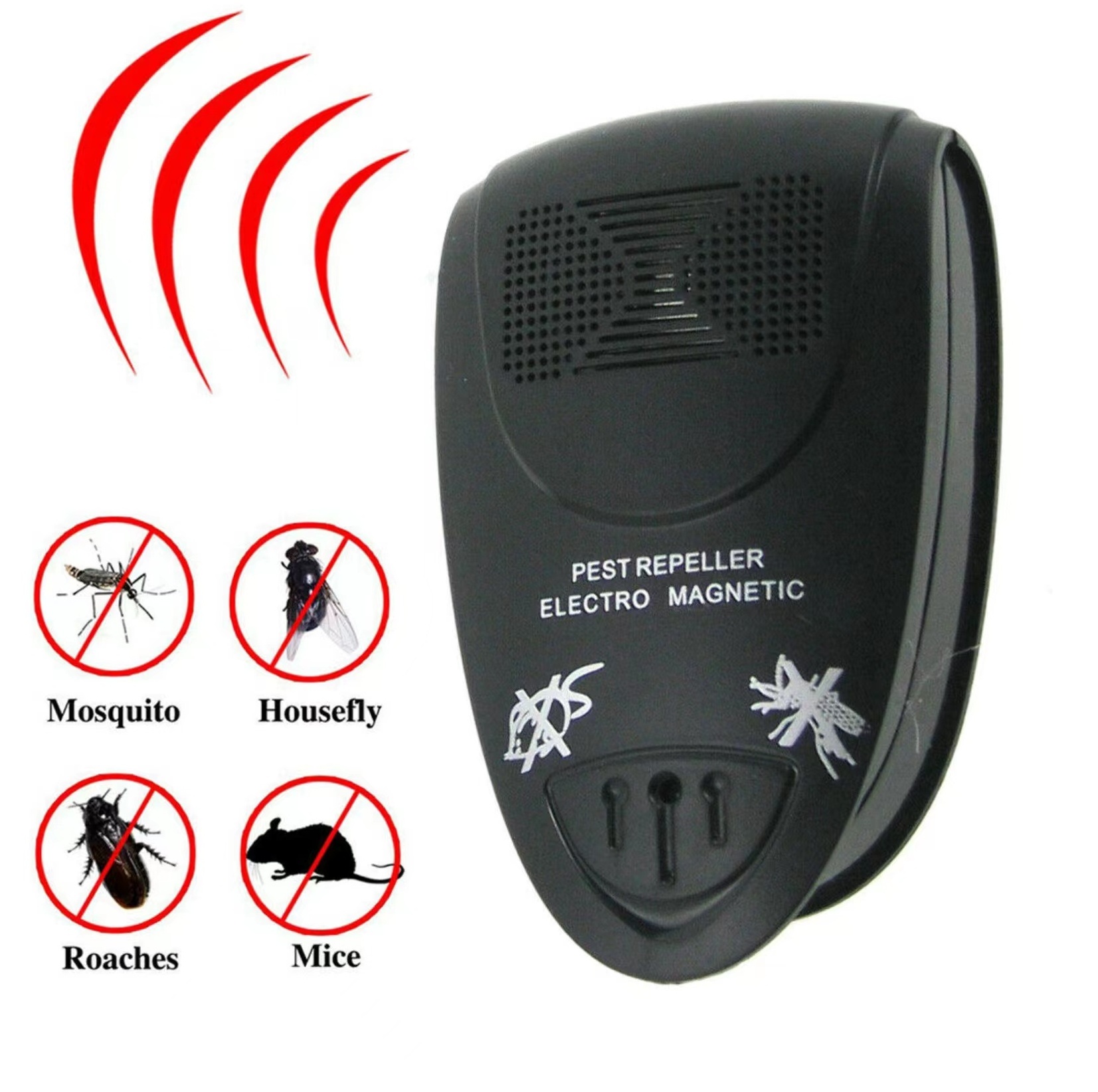 New US/EU/UK Plug Electronic Ultrasonic Rat Mouse Repellent Anti Mosquito Repeller Killer Rodent Pest Bug Reject Mole Mice