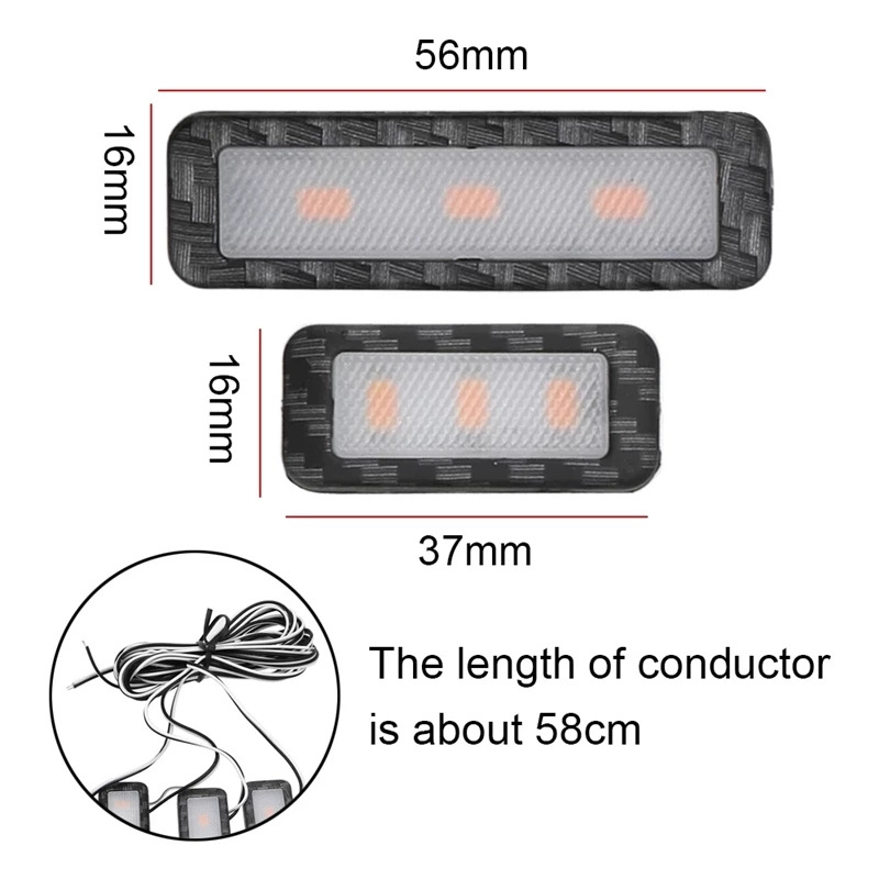 4Pcs Armrest Interior Door Handle Lighting Car Styling LED Car Inner Bowl Light Universal Auto Atmosphere Lamp Decorative Lights