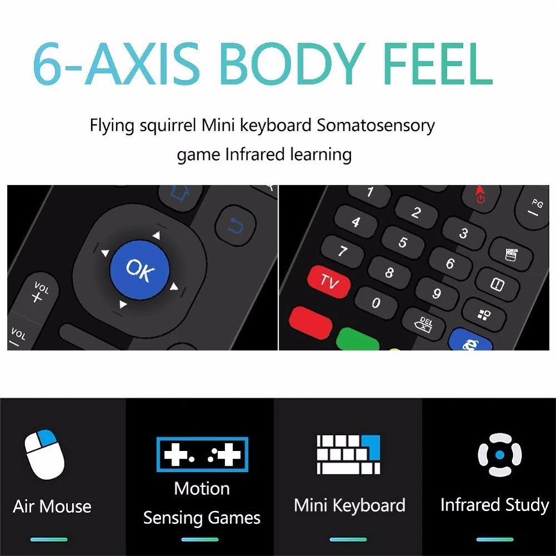 MX3 Standard Version Support Multi Languages Air Fly Mouse T3 Smart Remote Control 2.4G RF Wireless Keyboard For Android TV Box