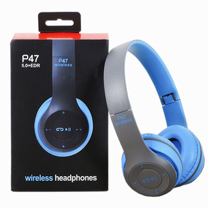 Headphones wireless blue tooth P47 earphone Foldable headset for mobile phone computer audifonos AUX line TF card