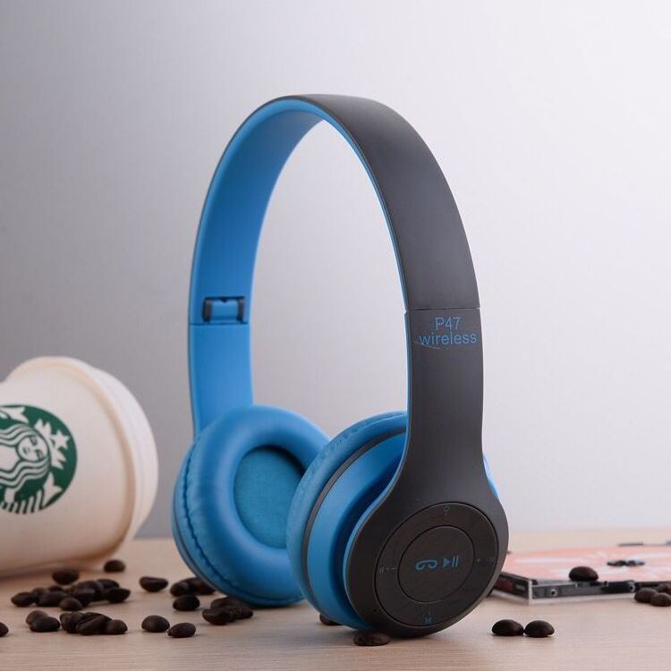 Headphones wireless blue tooth P47 earphone Foldable headset for mobile phone computer audifonos AUX line TF card