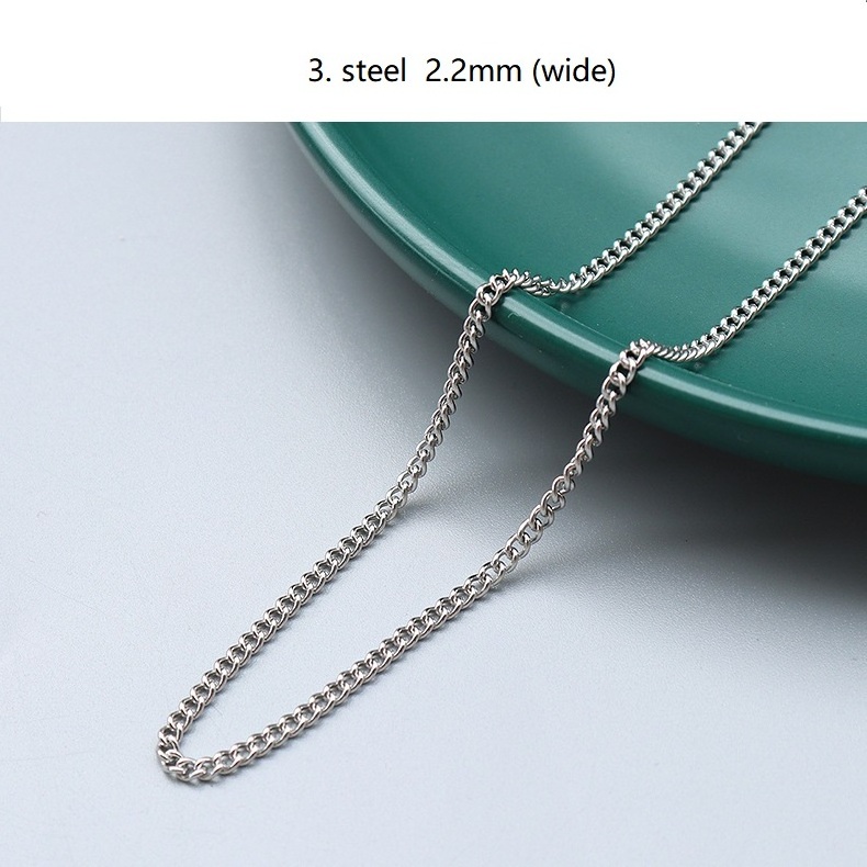 Wholesale Fashion Jewelry Stainless Steel 18k Gold Plated Curb Cable Rope Chain Figaro Necklace for Women Men