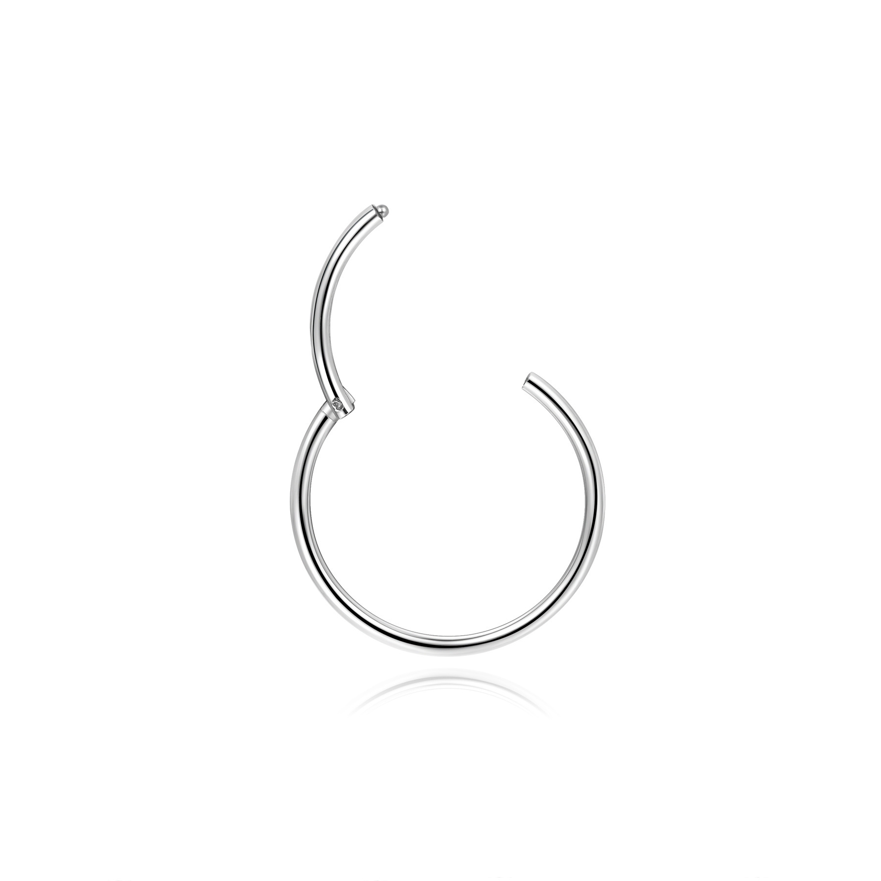 HOT Trendy 316L Stainless Steel 6mm-16mm Nose Ring Cartilage Huggie Hinged Hoop Earrings Helix Nostril Piercing Jewelry 16G-20G