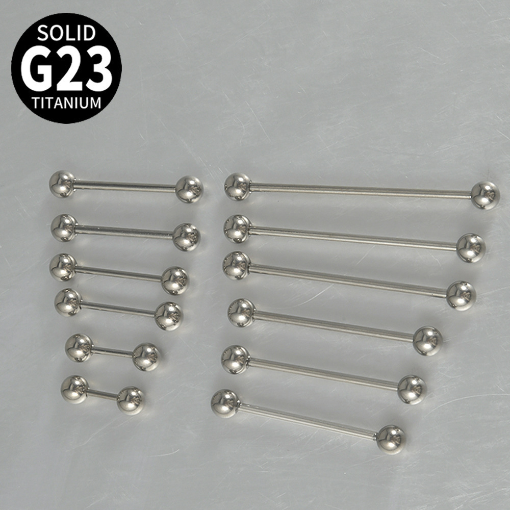 14 16 Gauge Straight Barbell Nipple Bar Tongue Piercing  Jewelry Titanium Trague Nipple Rings Tongue Rings