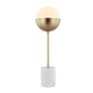 Modern Nordic Indoor Office Marble-bottom Desk Lamp Lighting Decoration Brass Led Desk Lamp