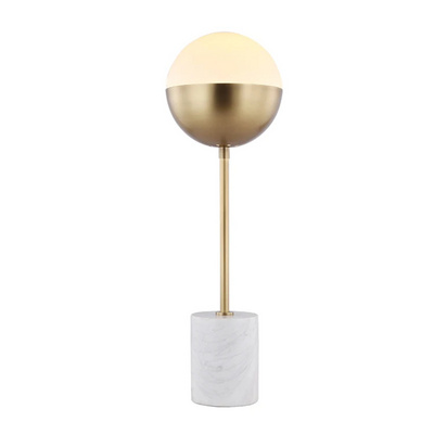 Modern Nordic Indoor Office Marble-bottom Desk Lamp Lighting Decoration Brass Led Desk Lamp