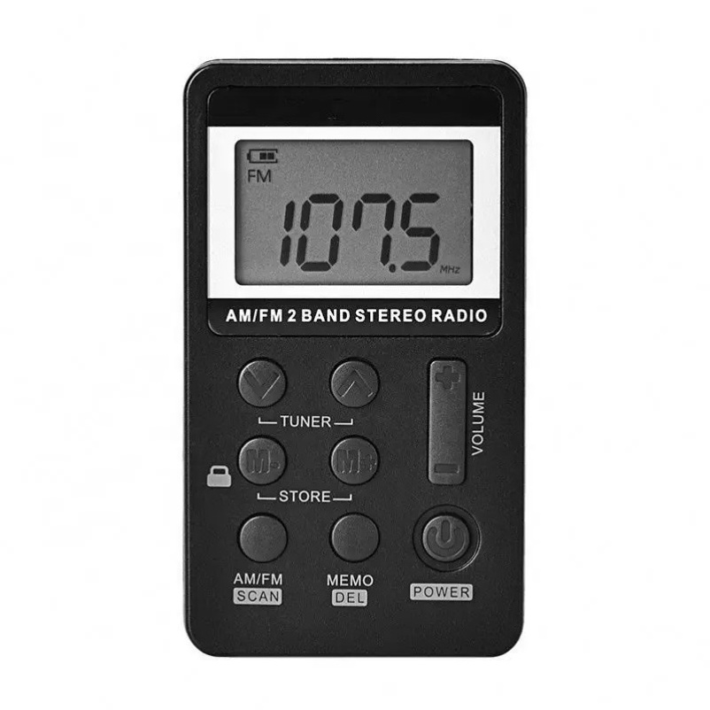 Portable Handheld Mini Radio 2-band Stereo Scanning Am Fm Radio