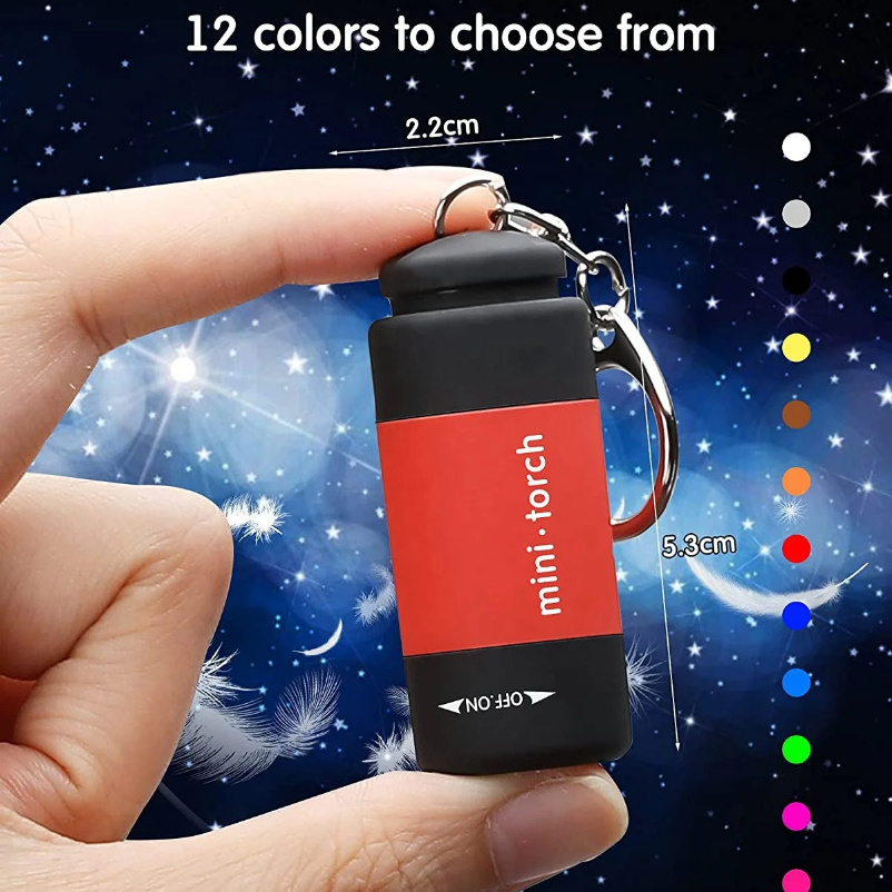 Mini Keychain Flashlight Self-defense Alarm Bulk Usb Rechargeable Pocket Led Flashlight