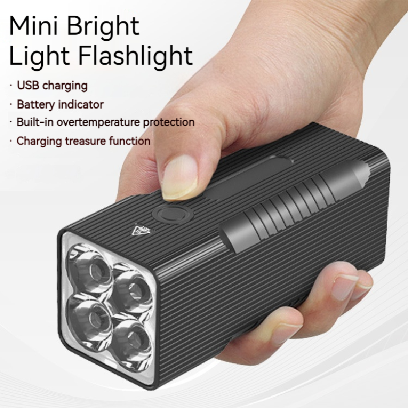 High Power Aluminum Alloy Flashlight High Brightness 8000 Lumens Usb Rechargeable Led Flashlight