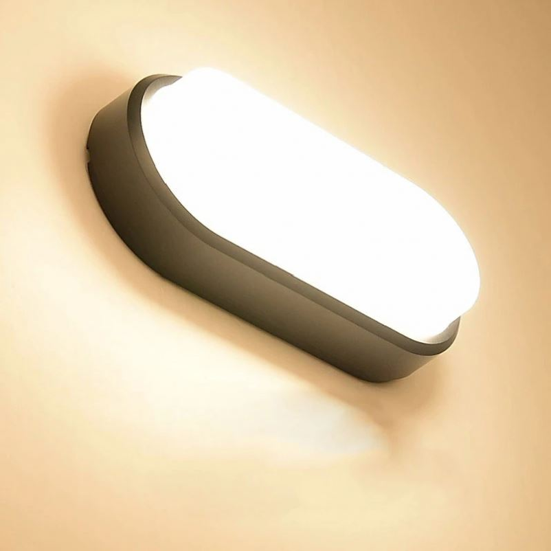 Modern Outdoor Garden Bathroom Lighting Moisture-proof Front Porch Ceiling Light Surface Mounted Oval Led Wall Lights