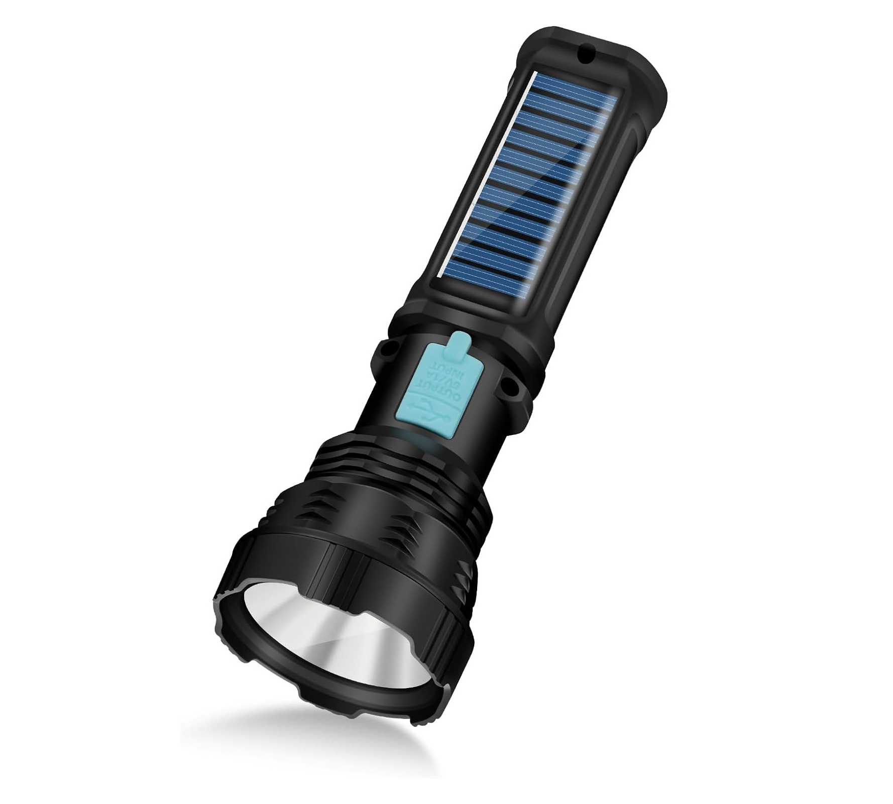 Solar-powered Handheld Usb Rechargeable Flashlight For Emergency Survival Camping Survival Kit