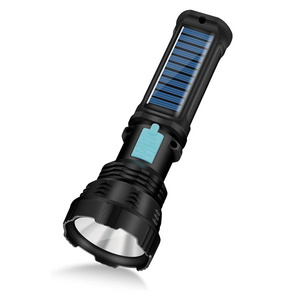 Solar-powered Handheld Usb Rechargeable Flashlight For Emergency Survival Camping Survival Kit