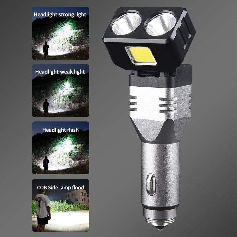 Waterproof Flashlight Emergency Flash Super Bright Handheld 4-mode Usb C Rechargeable Flashlight