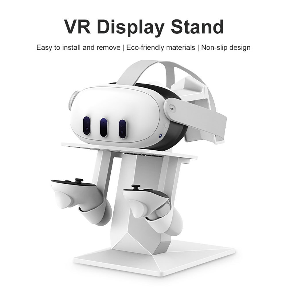 Vr Headset Holder Display Stand For Meta Quest 3 Adjustable Universal Glasses Accessories Storage Rack