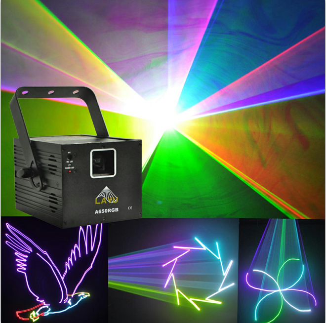 LAYU  A650RGB laser RGB series 1W mini RGB animation dj projector laser lighting