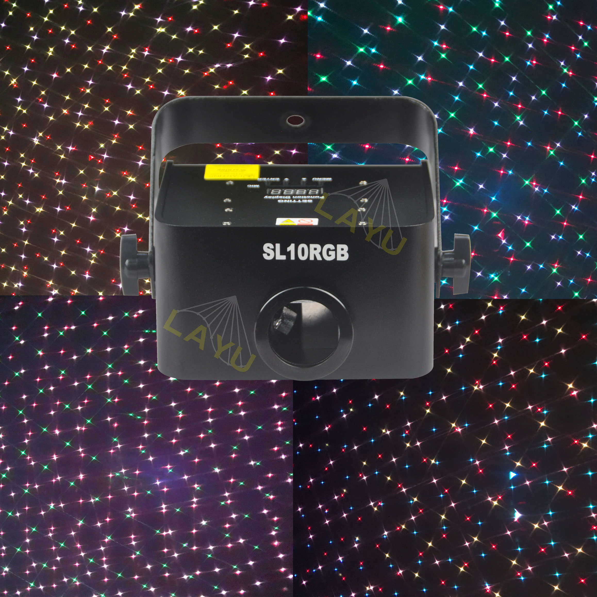 SL10RGB  7colors cheap mini rotating Star Laser Projector indoor Star laser light