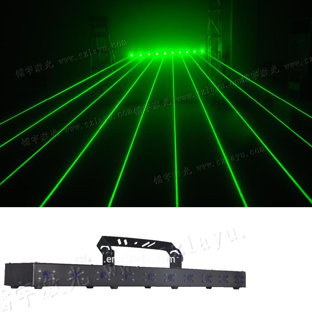 rgb or single color dmx Lazer Show Light rgb laser disco lighting with 10 head laser bar beam laser