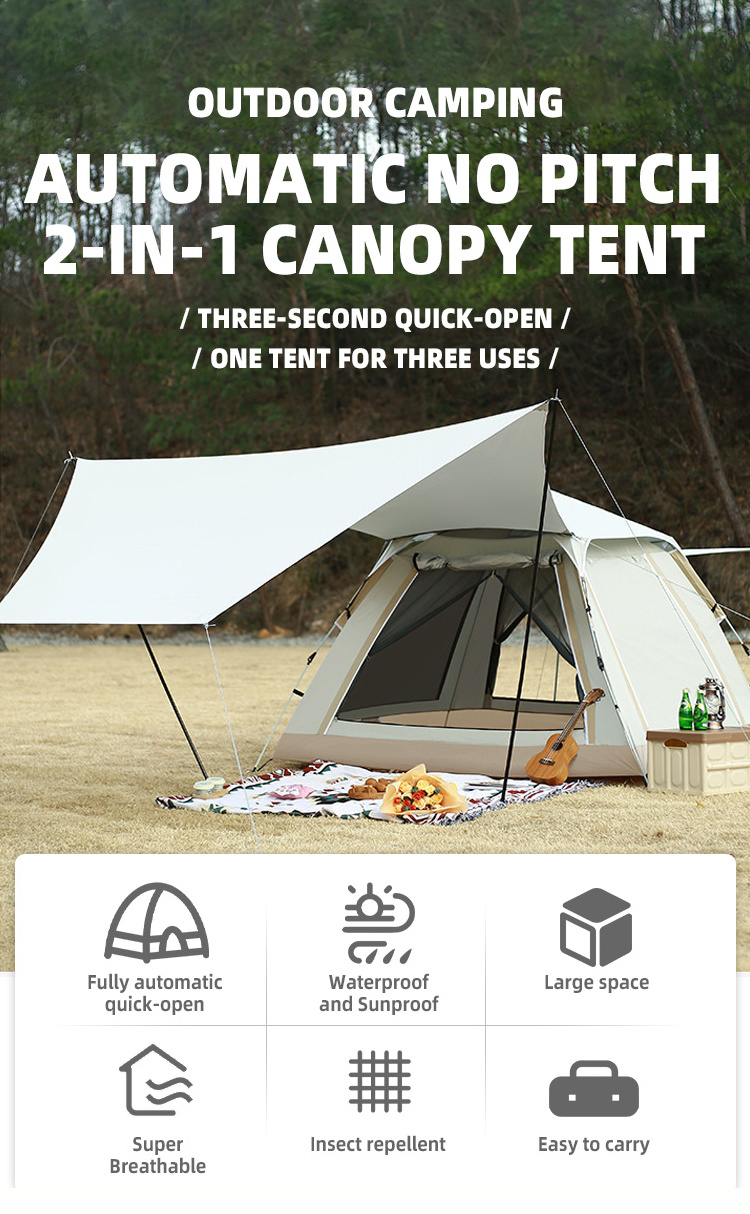 Fast Shipping Portable 3 Second Quick Open Automatic Camping Tent Outdoor Tents Canopy Tent Outdoor With Three Uses