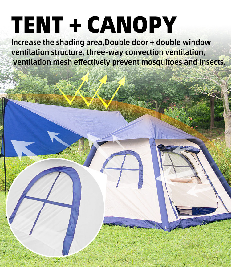 New Independent Air Column Beach Canopy Tent Trap 4 Person Tent Automatic Inflatable Camping Tent For Child Friend Play In Beach