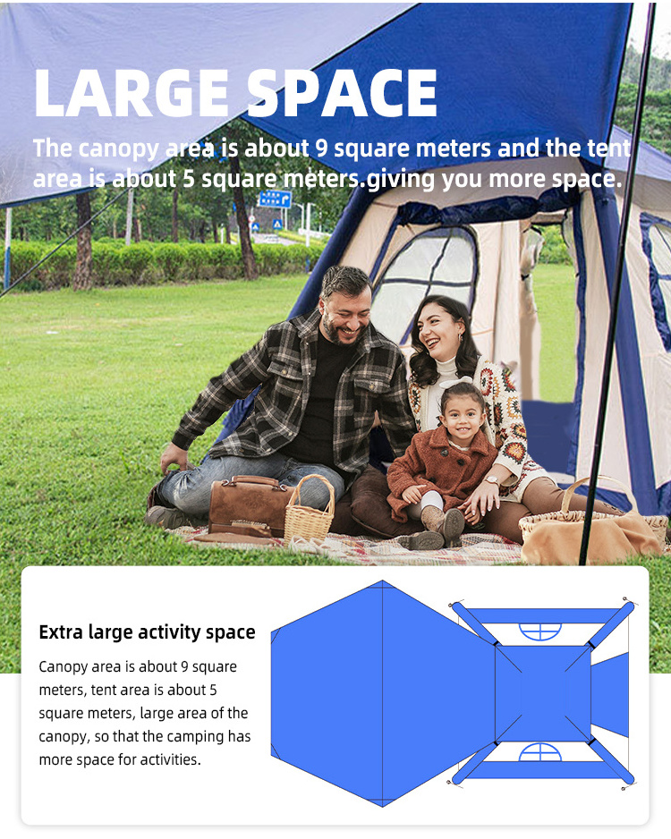 New Independent Air Column Beach Canopy Tent Trap 4 Person Tent Automatic Inflatable Camping Tent For Child Friend Play In Beach