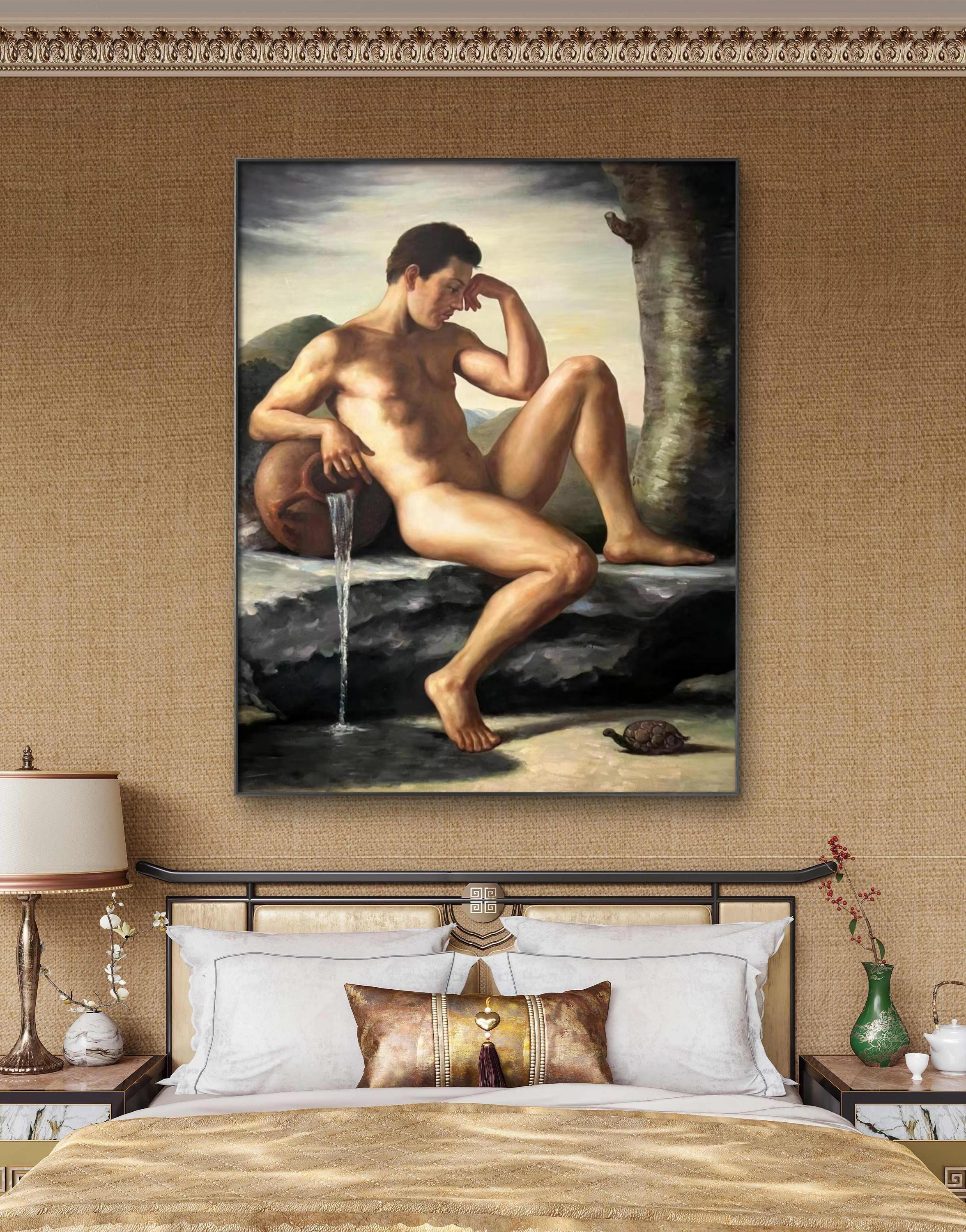 Customized pure handmade painting hanging room bedroom hotel wall art painting human body art nude paintings