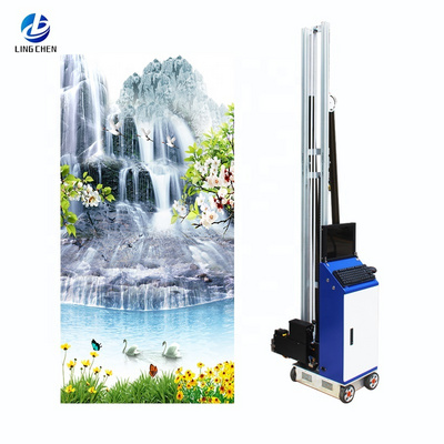 New wall painting 8d wall printing machine family 3d vertical wheel printer