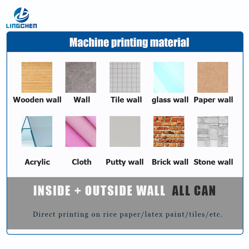 New wall painting 8d wall printing machine family 3d vertical wheel printer