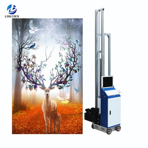 3d wall painting machine outdoor advertising mural background oil painting wall glass vertical printer