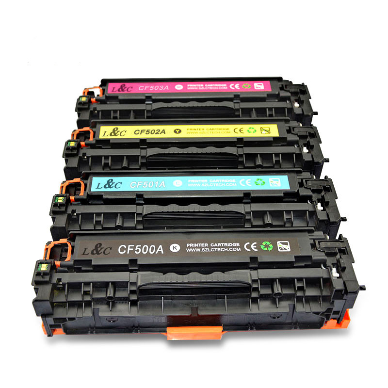 Color Laser Toner CF500A CF501A CF502A CF503A Compatible Toner Cartridge For HP Laser Printer Pro M254/M254dw/254n