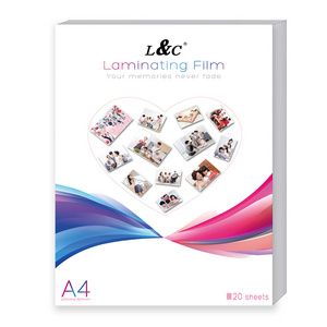 L&C  Wholesales Shining A4 Paper Size PET Laminating Pouch Film