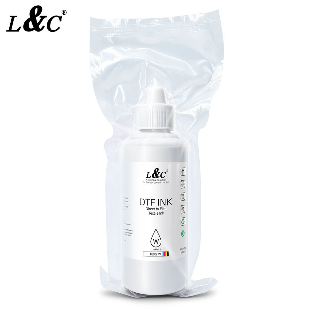 Good quality refill ink 100ml white  pigment dtf ink dtf for white ink circulation epson p600 r1390 i3200