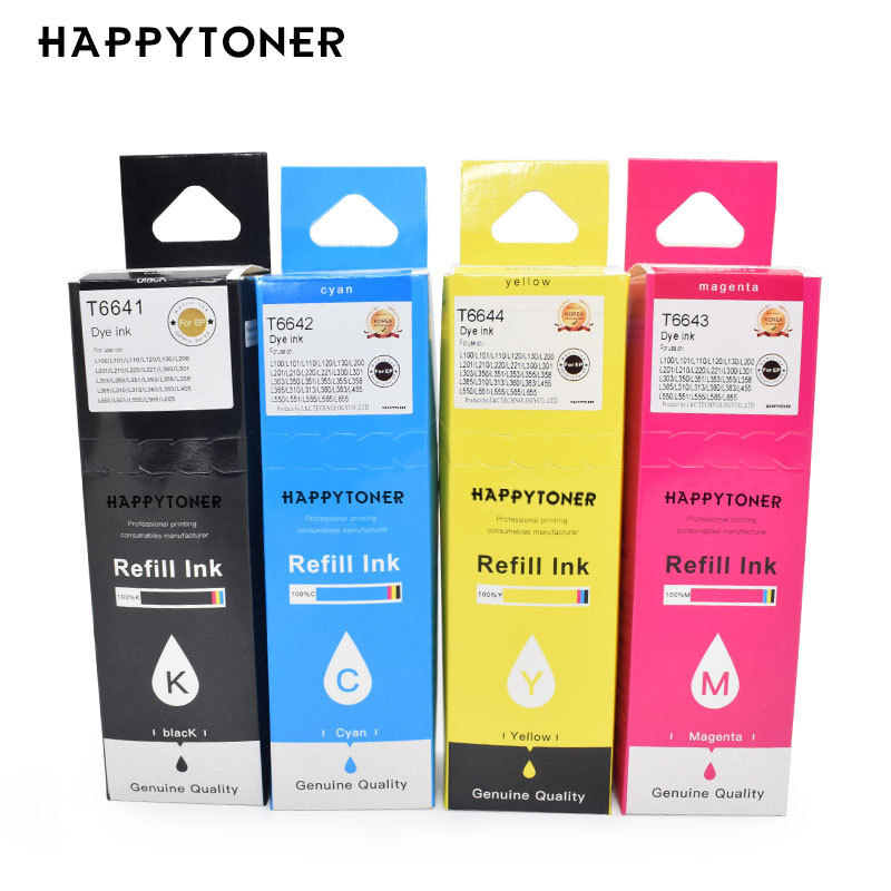 HAPPYTONER T6641/T6642/T6643/T6644 Compatible Ink Cartridge For Epson Ink Printer L801/L800/L810 /L1800