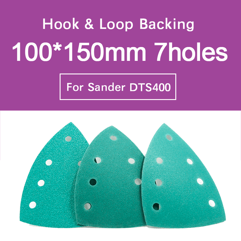 100*150MM sandpaper for abrasive tool festool dts 400 sander Grit p40-p2000   7holes hoop and loop  sanding paper